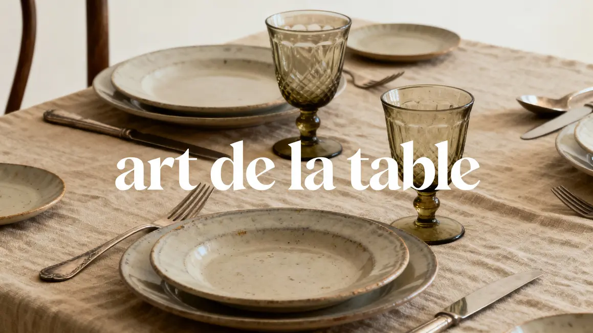 table art de la table mélange ancien moderne