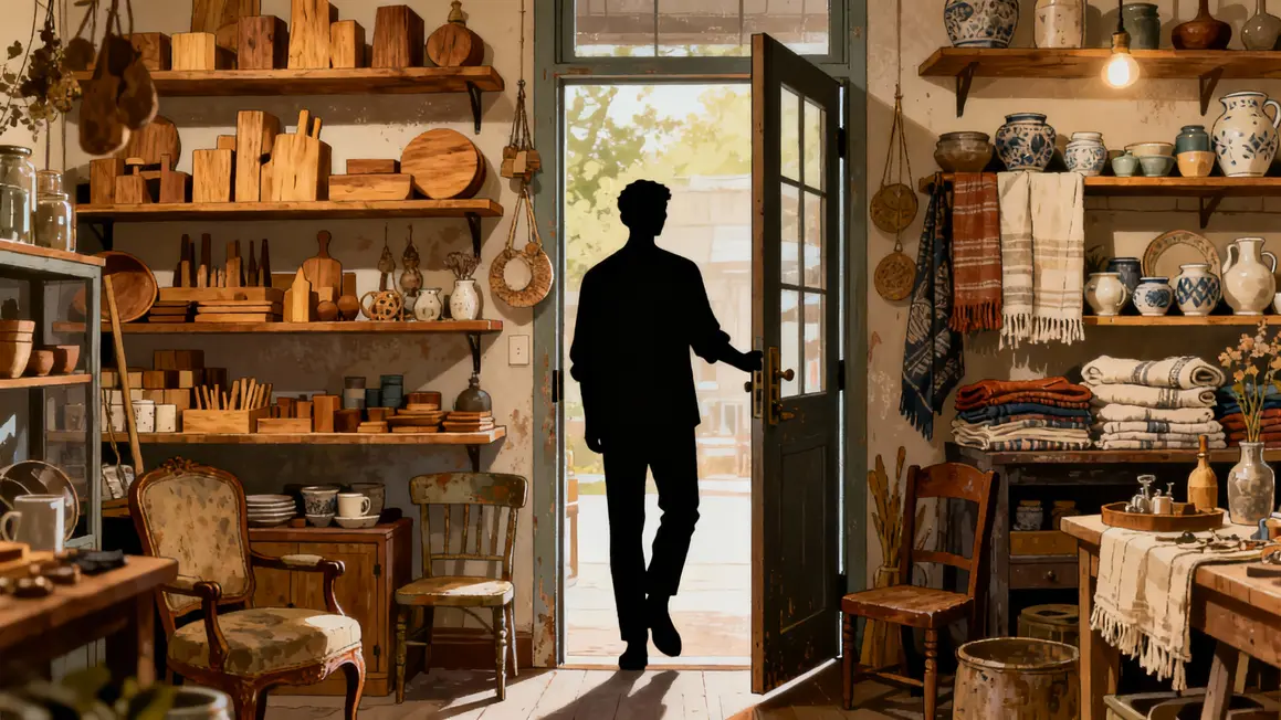 magasin art de vivre avec objets bois et meubles vintage