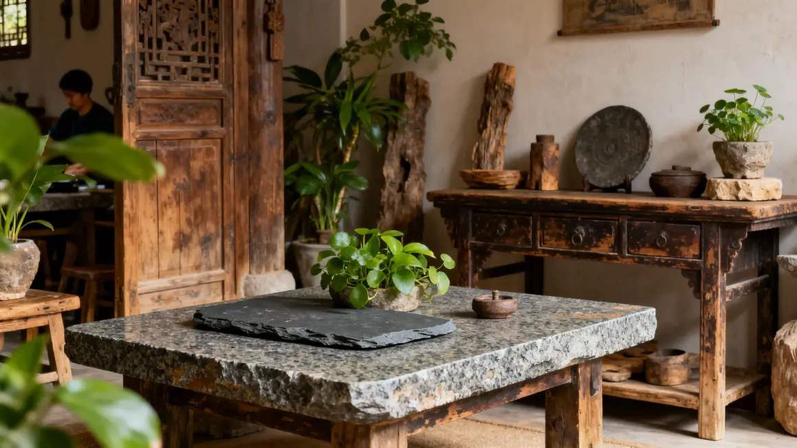 Deco interieure Rennes meubles anciens artisanat materiaux naturels