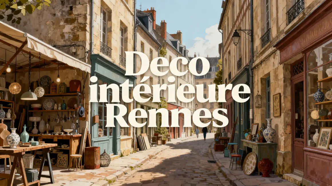 Deco interieure Rennes illustration rue bretonne vintage moderne