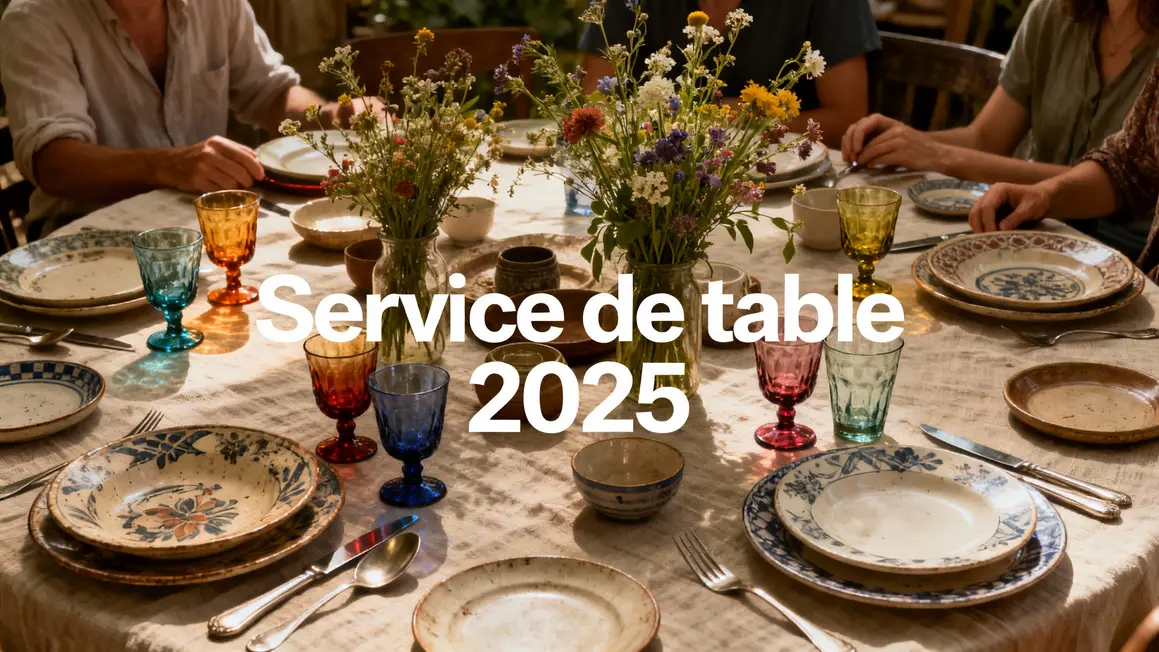 service de table 2025 tablée chaleureuse vaisselle mixte