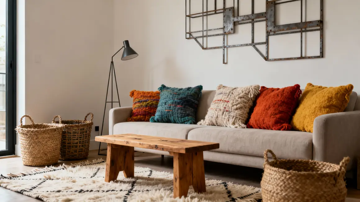 Salon scandinave Shein Home coussins accessoires