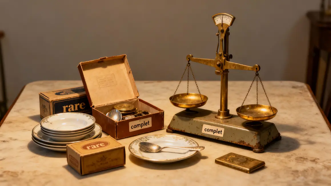 vaisselle vintage annees 70 balance vintage etiquette rare complet evaluation
