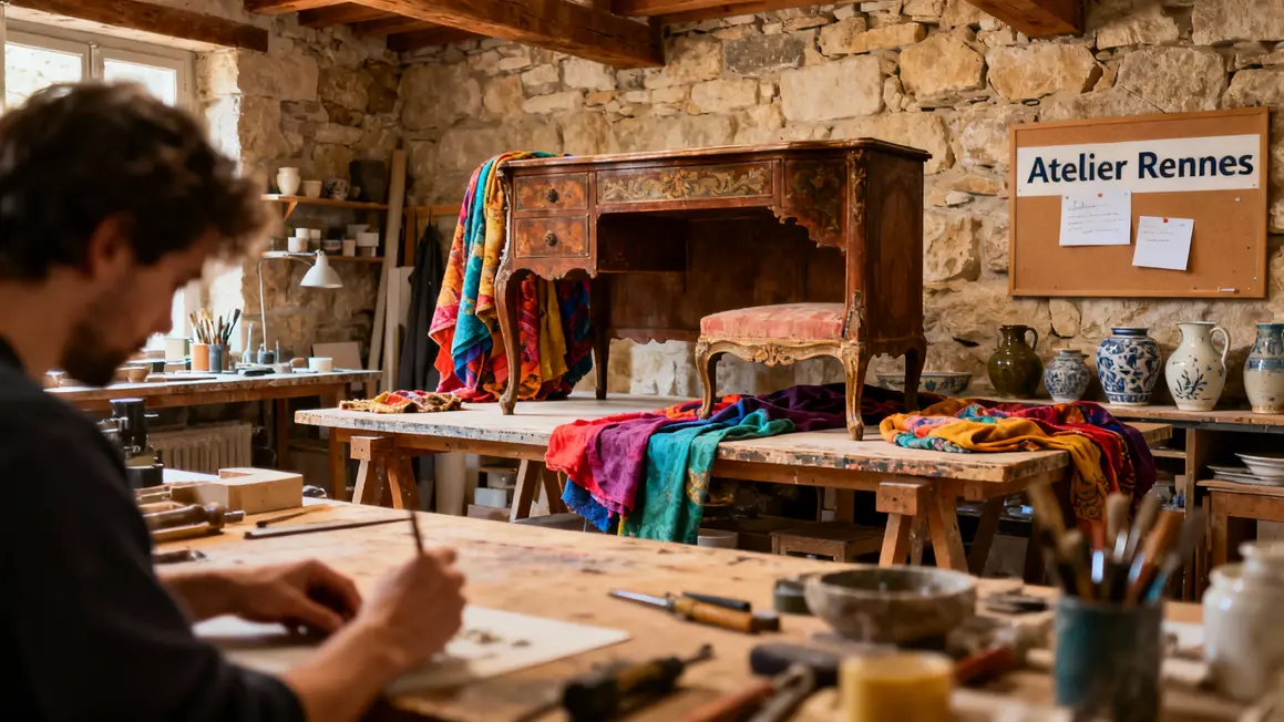 Atelier d’artisan à Rennes restauration meubles tissus céramiques