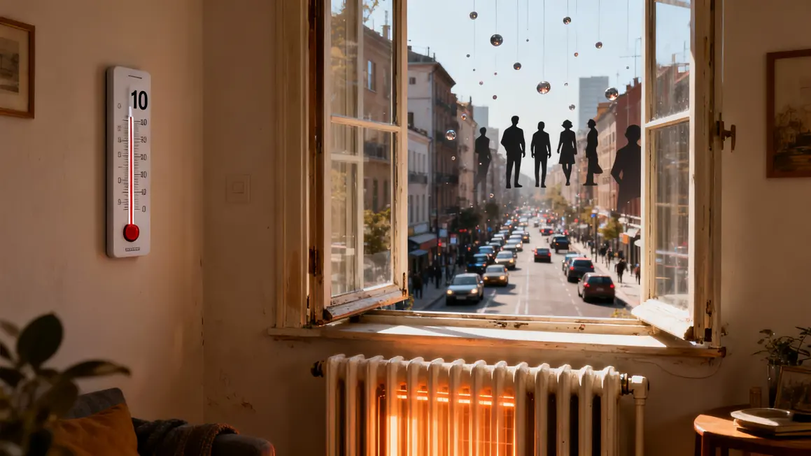 Fenêtre ouverte choc thermique pollution rue