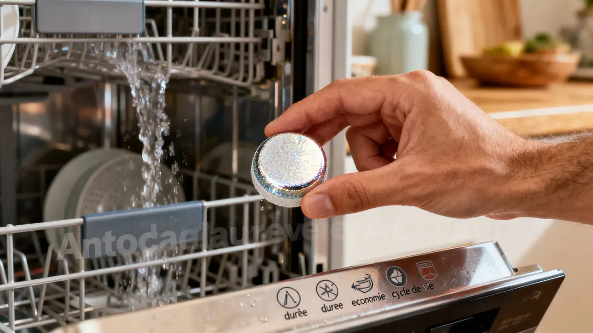 disque anticalcaire lave vaisselle en fonctionnement