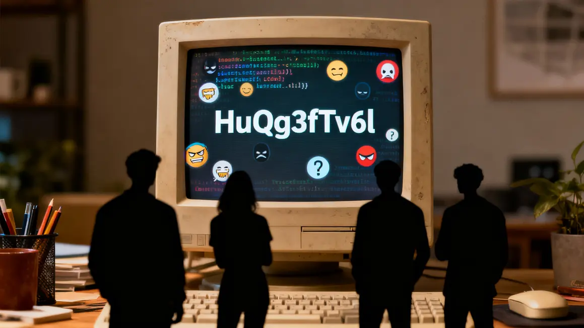 Ecran retro code HuQg3fTv6l meme enigme