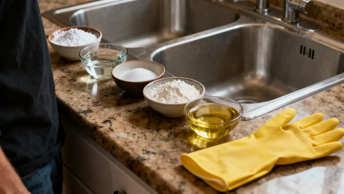 ingredients naturels pour evier inox diy