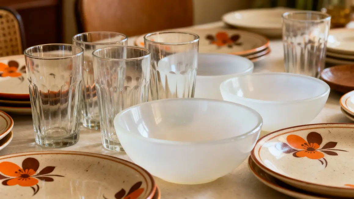 Assortiment vaisselle vintage annees 70