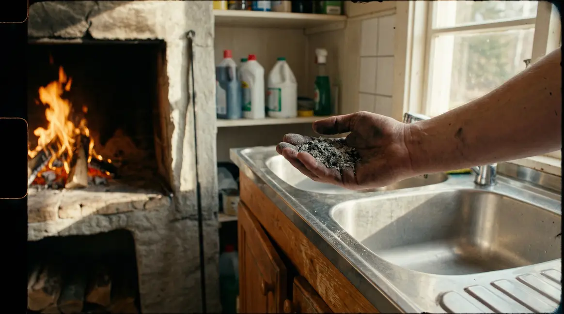 Cendre bois pour nettoyant cuisine zéro déchet