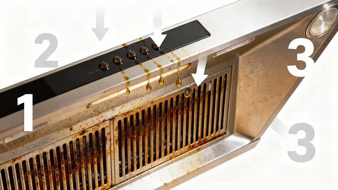 schema graisse hotte cuisine nettoyage bicarbonate