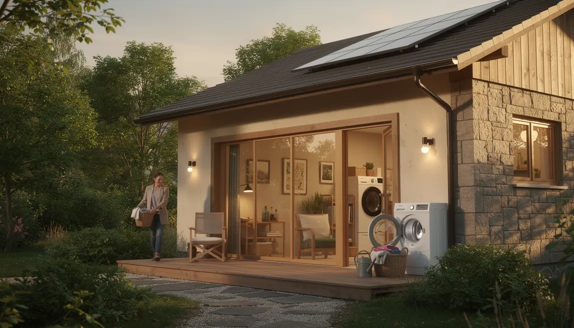 Séche linge en heures creuses maison moderne