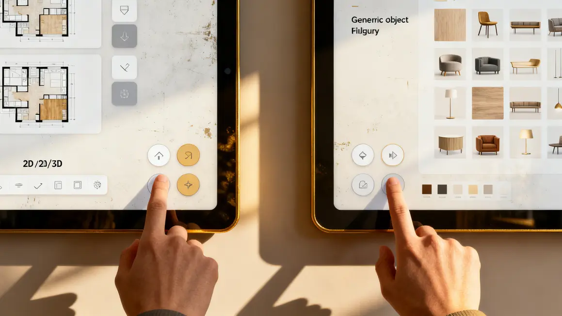 Deux écrans tactiles avec options logiciel décoration intérieure