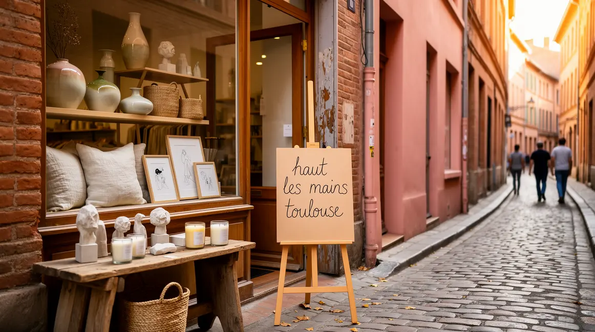 Boutique createurs Haut les Mains Toulouse devanture deco artisanale objets uniques